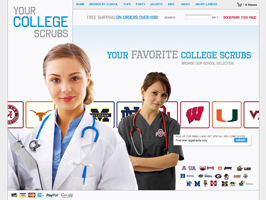 Landau Uniforms College Scrubs - Scrub Tops, Scrub Pants, Unisex Scrubs with College Logos